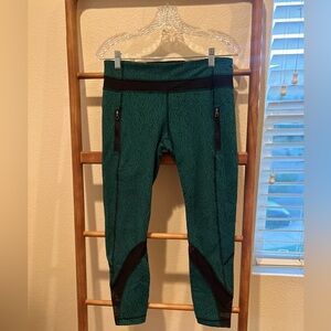 Teal and Black Patterned Leggings
